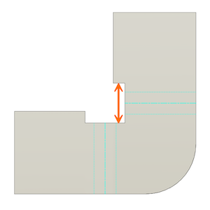 corner relief size - square
