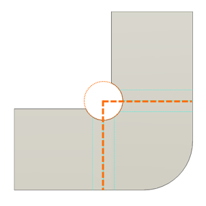 corner relief placement - intersection