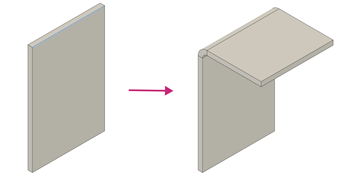 flange along sheet metal edge