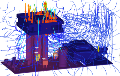 air velocity component temperature overlay