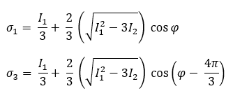 principal stress equation