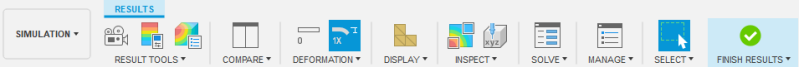 simulation toolbar - results tab