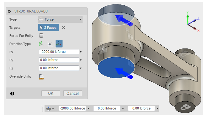 apply load to large pin