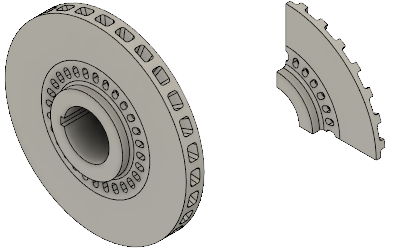 brake rotor before and after simplification