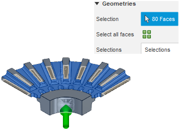 faces selected for convection load