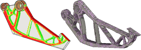 design model before and after optimization