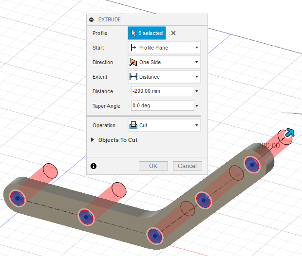 extrude circles