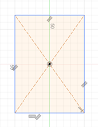 Rectangle with the origin at its center