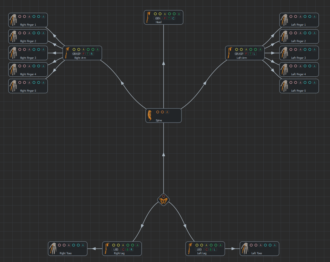 Biped Template Skeleton Mapping