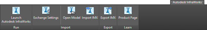 InfraWorks tab in Civil 3D Ribbon