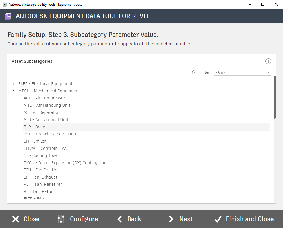 EDT Setup interface