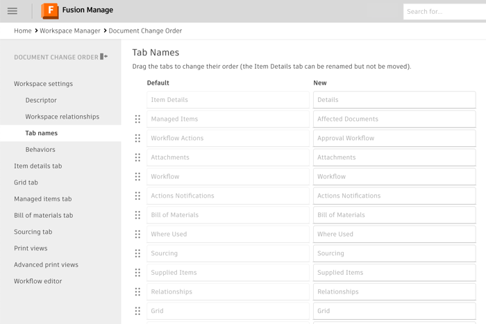 tab names page