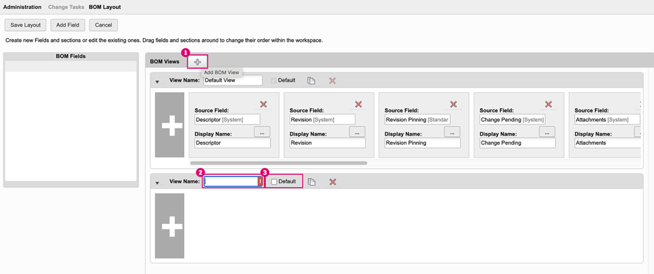 create new BOM view