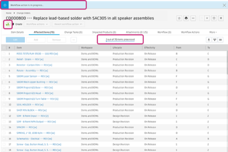 Asynchronous item release