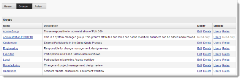 View groups