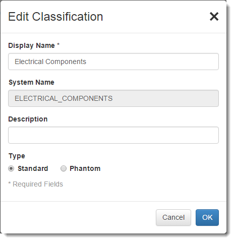 Make changes to a classification