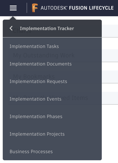 Workspace Menu