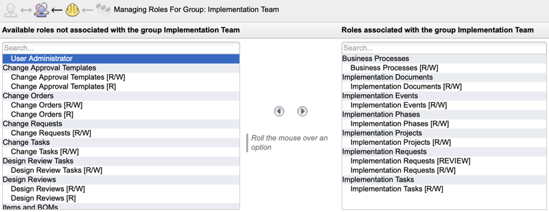 Managing Roles