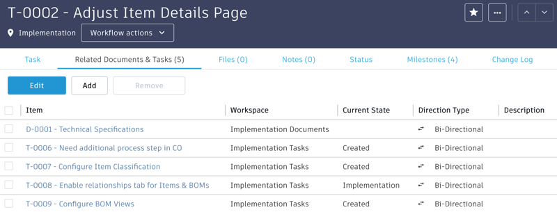 Adjust item details page