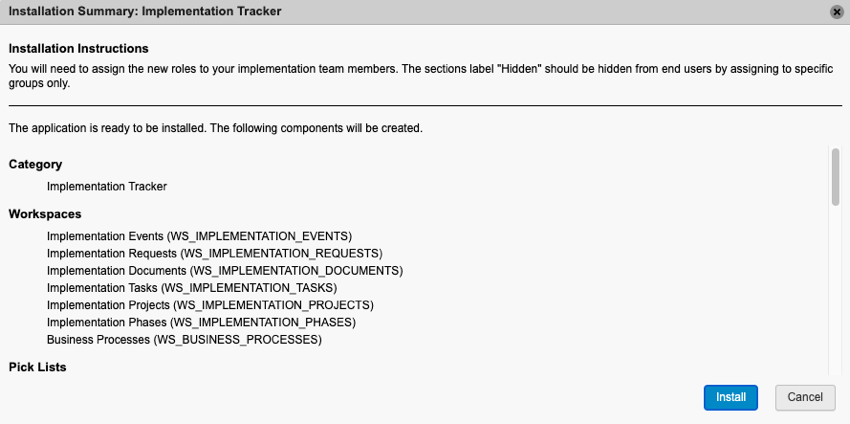 Confirm installation