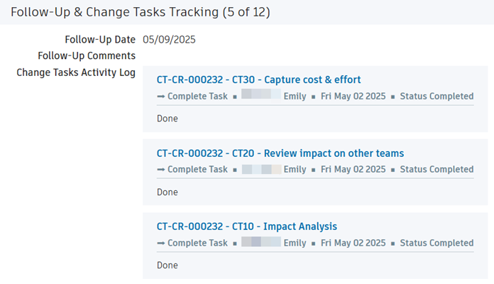 task tracking