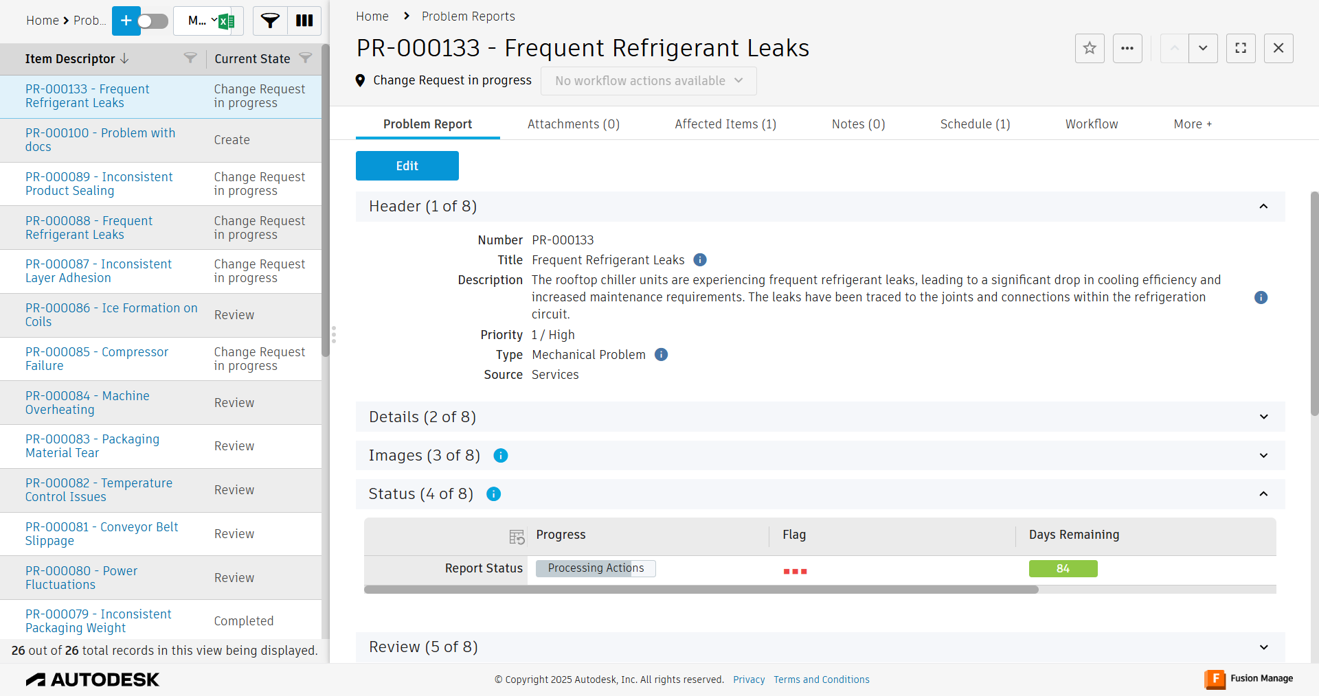 problem reports