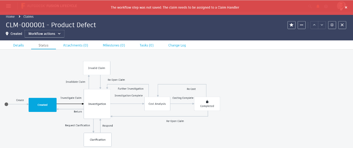Status tab