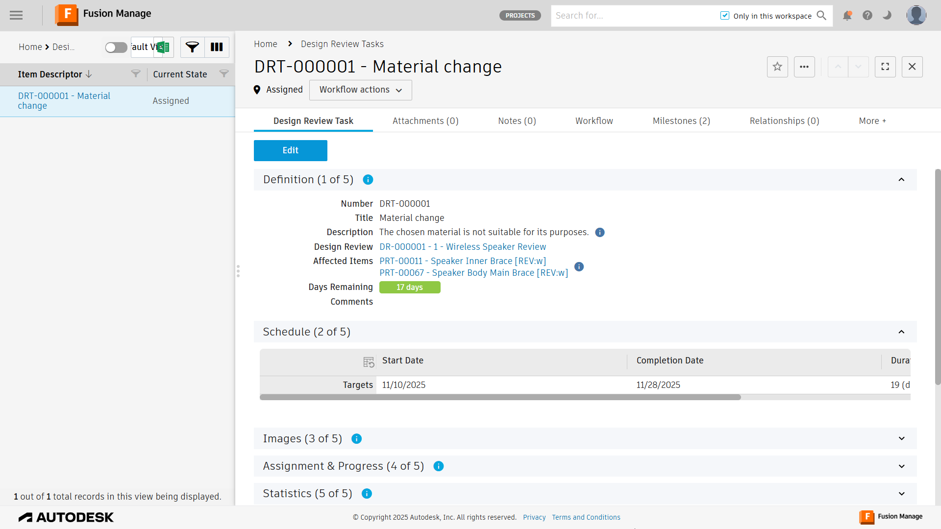 design review task overview