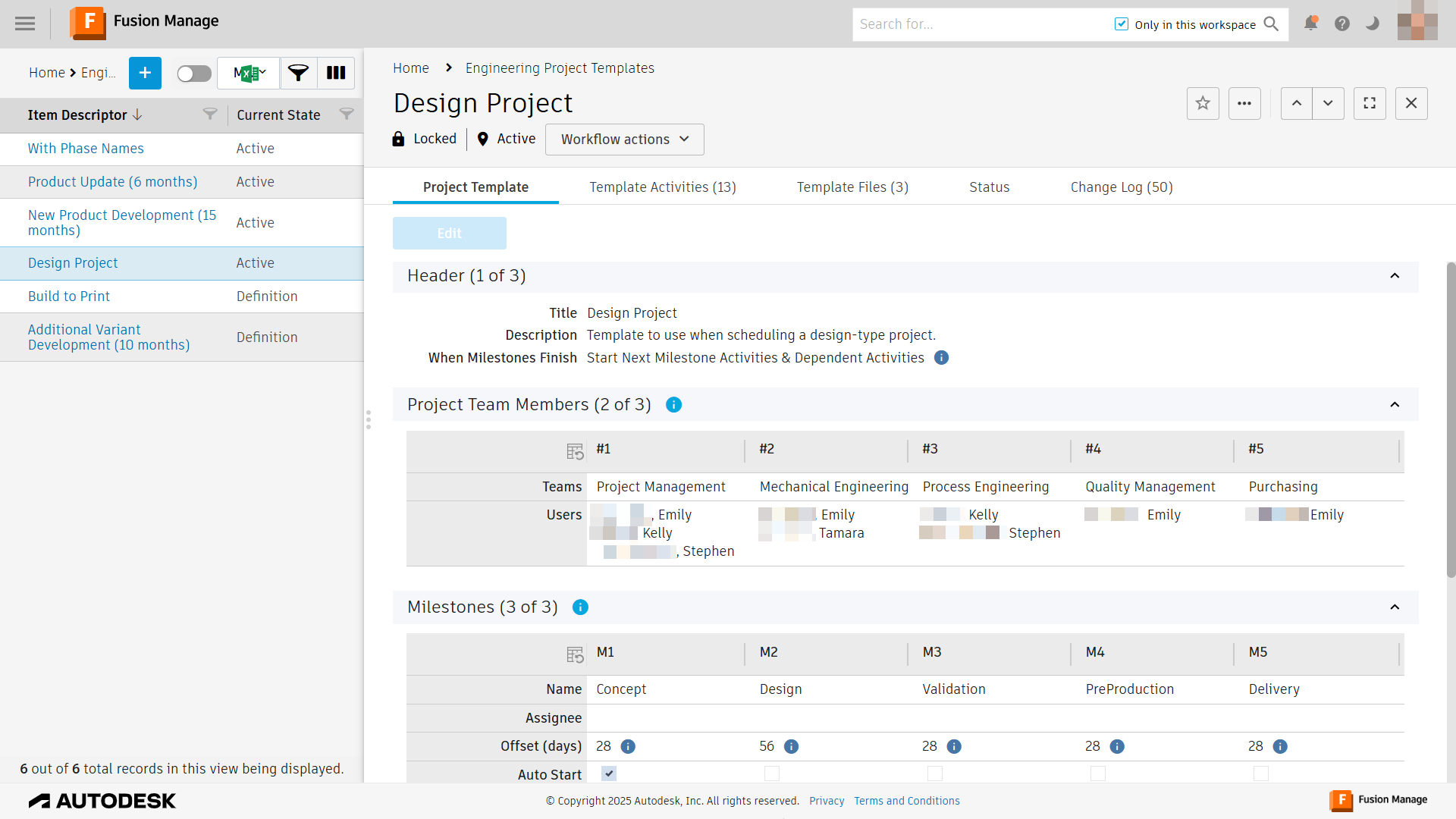 eng proj templates