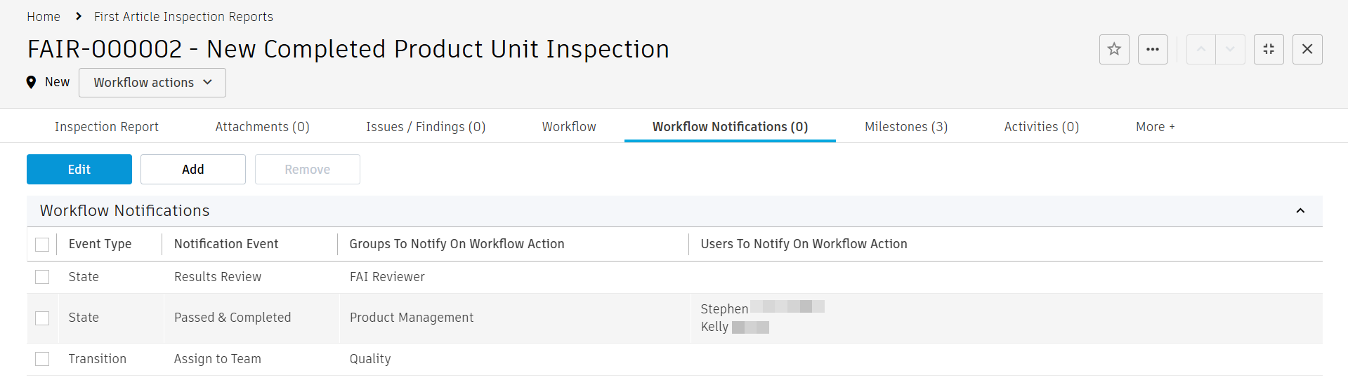 workflow notifications