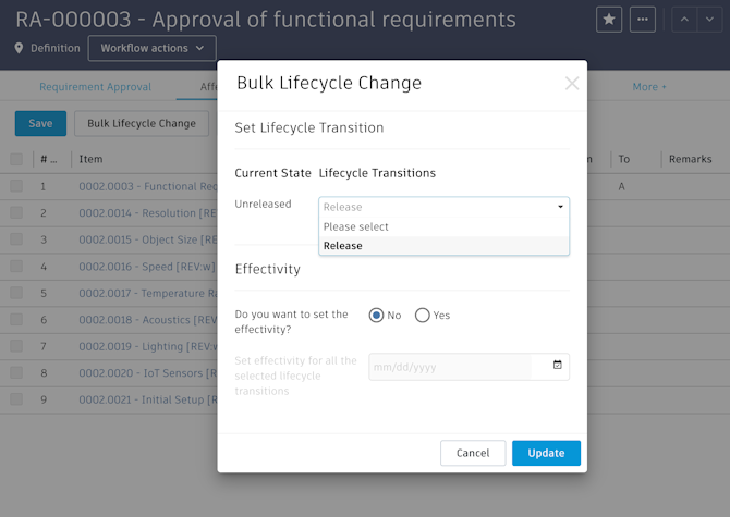 lifecycle transition