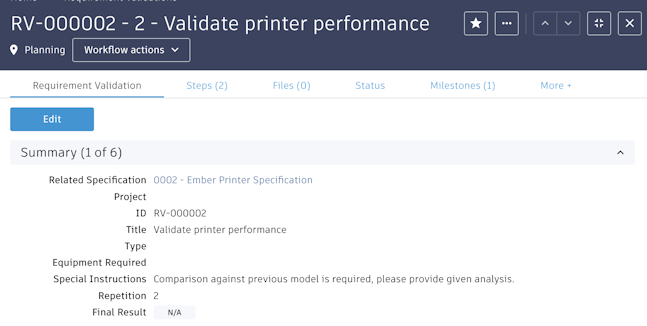 requirement validation