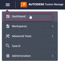 dashboard menu item