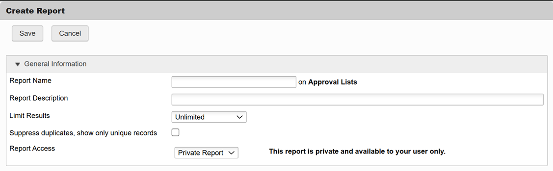 create report