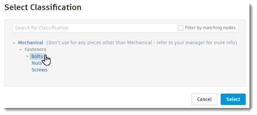 select classification