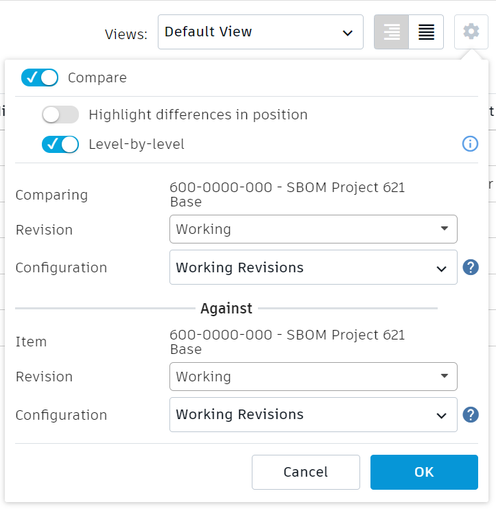 view settings