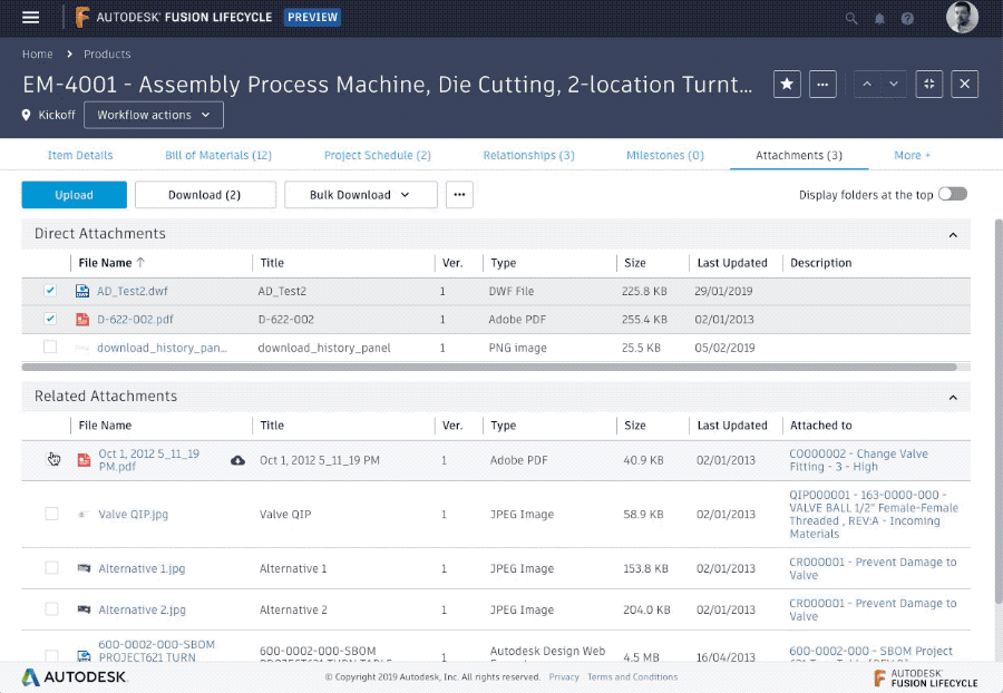 Bulk download from Attachments