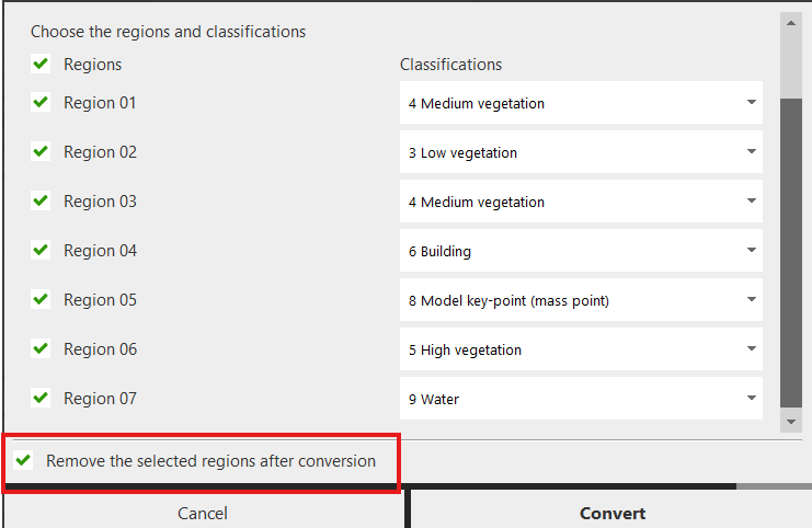 remove regions checkbox location