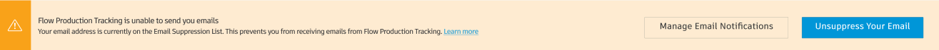 email suppression list banner