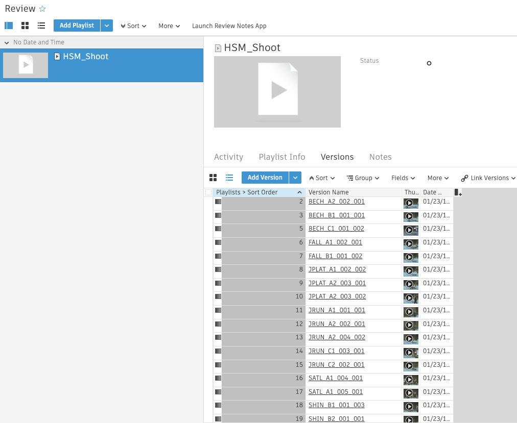 playlist sort order