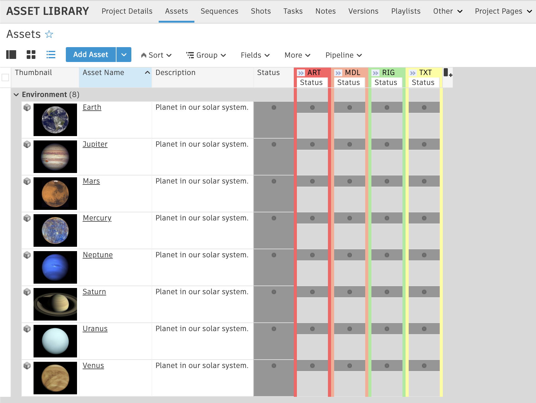 Cross-Project Asset Linking