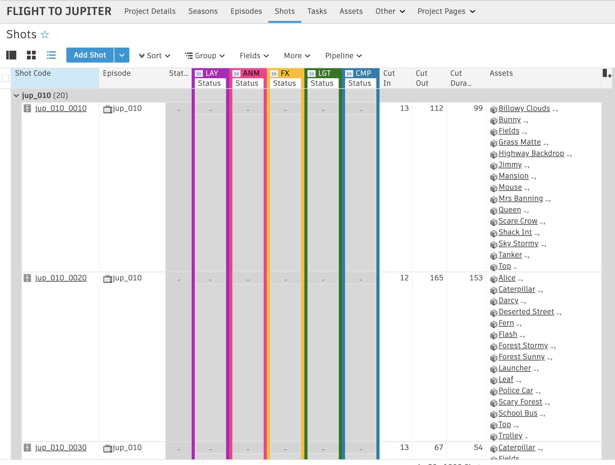 Cross-Project Asset Linking