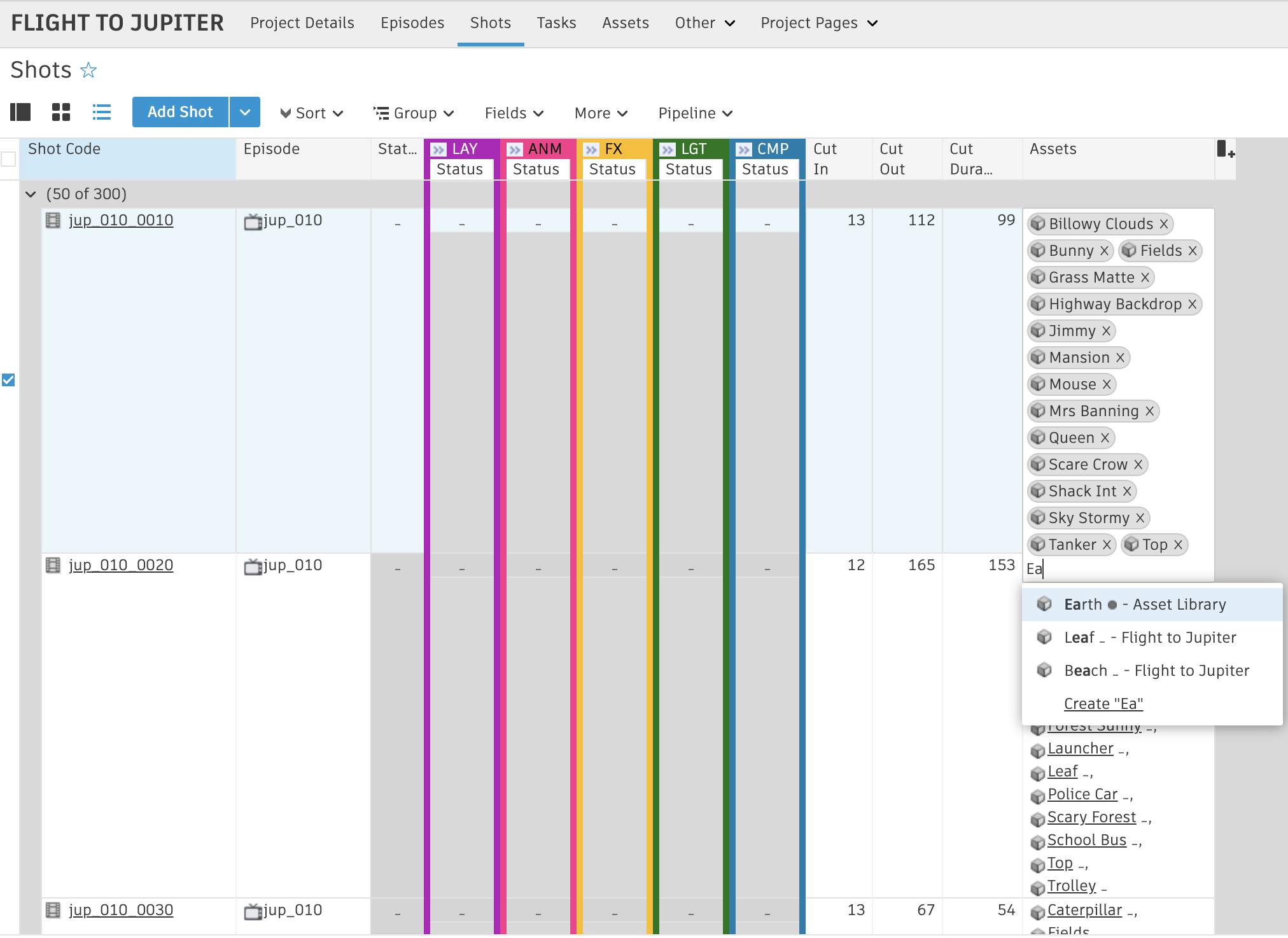 Cross-Project Asset Linking