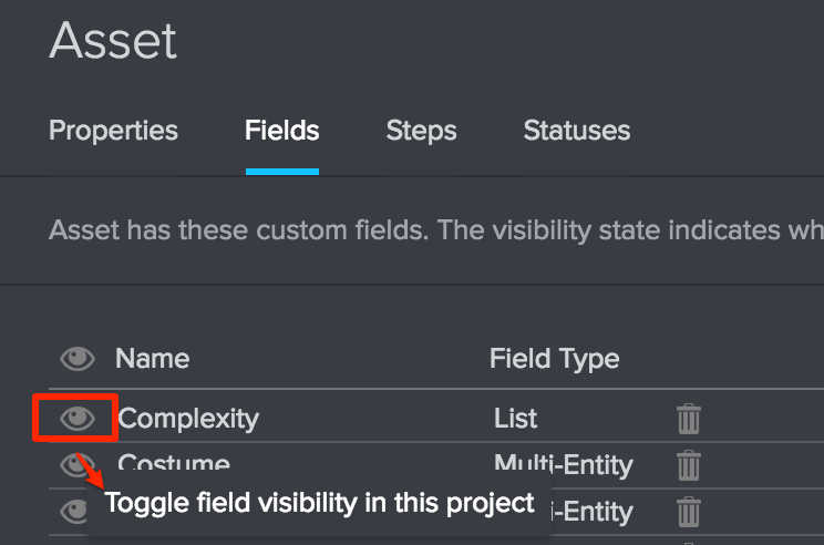 Toggle fields