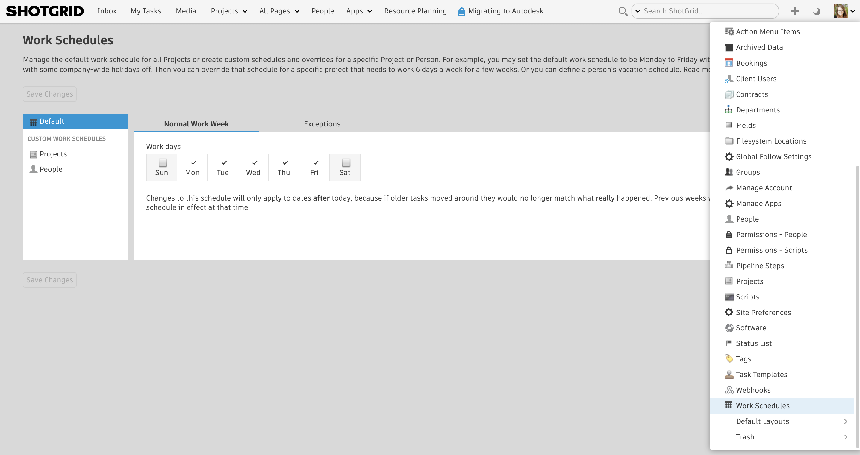 work-schedules-shotgrid-autodesk-knowledge-network
