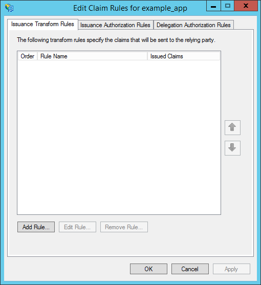 Edit Claim Rules Empty