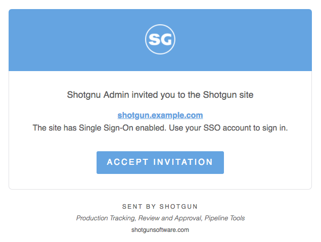 Flow Production Tracking SSO Invitation