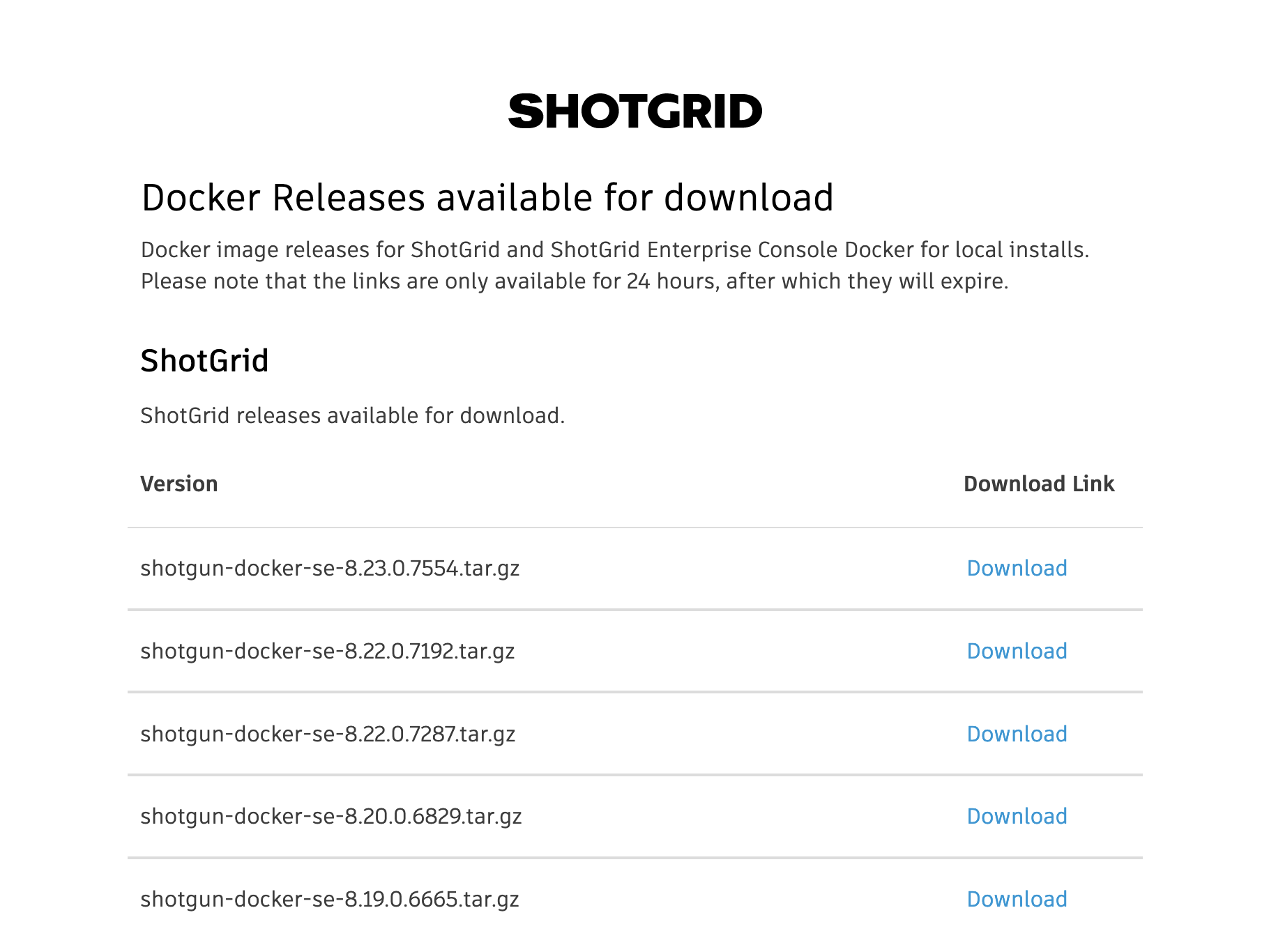 Download page