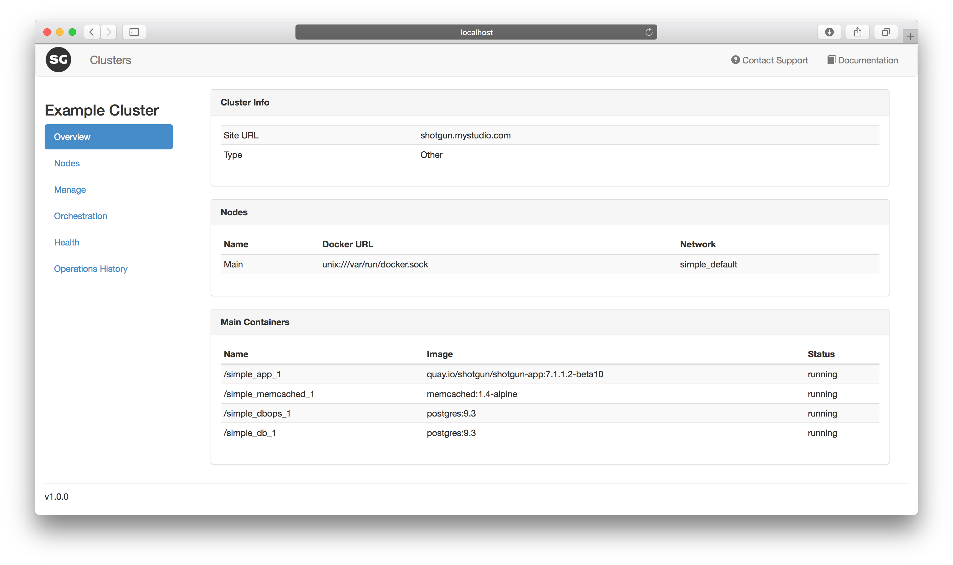 SEC cluster overview