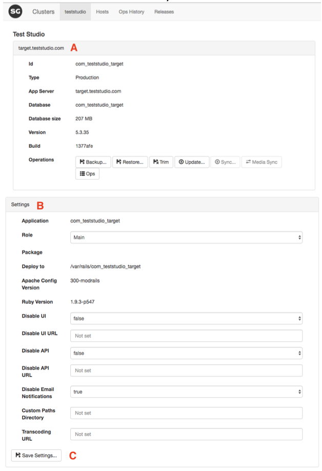 Site Details Page